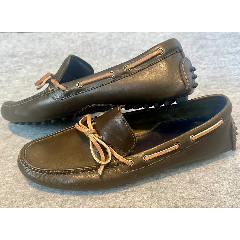Cole Haan Nike Air Grant Driver Loafers Mens 8.5 M brown Leather‎ C1174